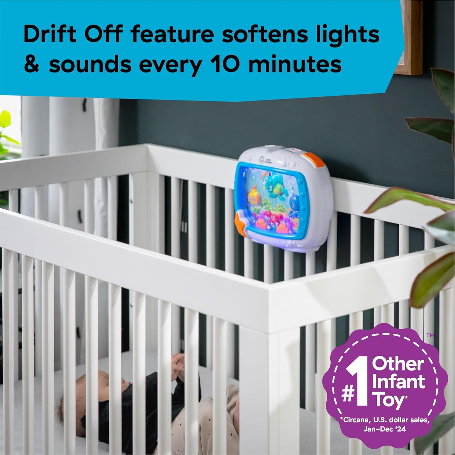 Baby Einstein Sea Dreams Soother Musical Crib Toy and Sound Machine