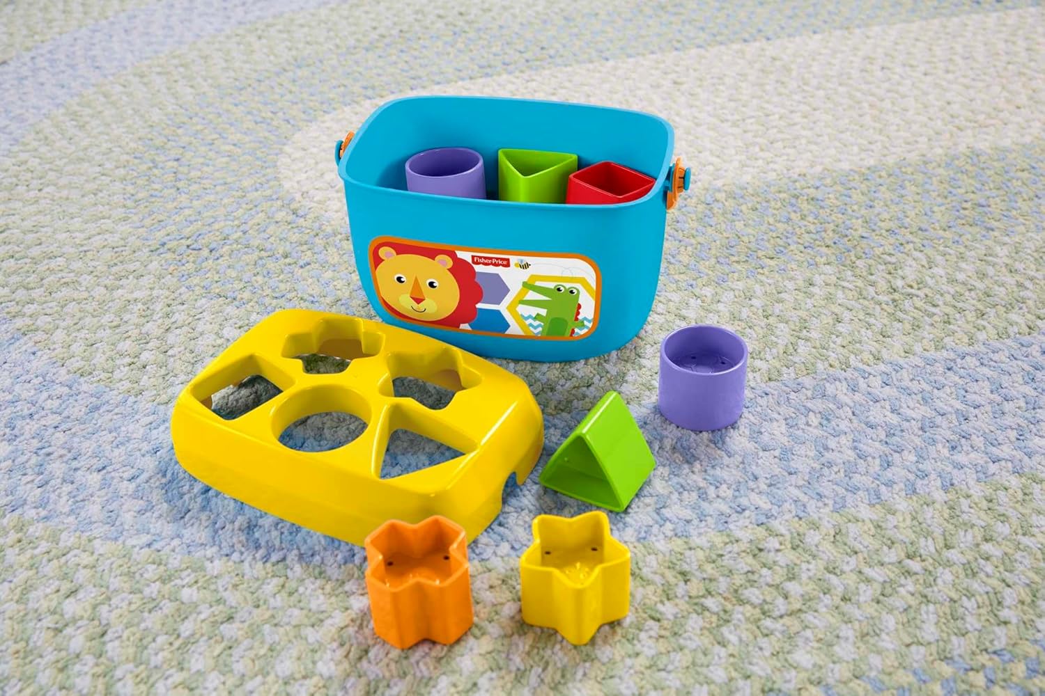 Fisher-Price Stacking Toy Baby's First Blocks Set of 10 Shapes for Sorting
