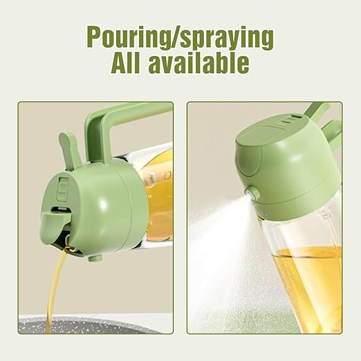 2 In 1 Glass Oil Sprayer|| Kitchen Oil Spray Bottle And Dispenser