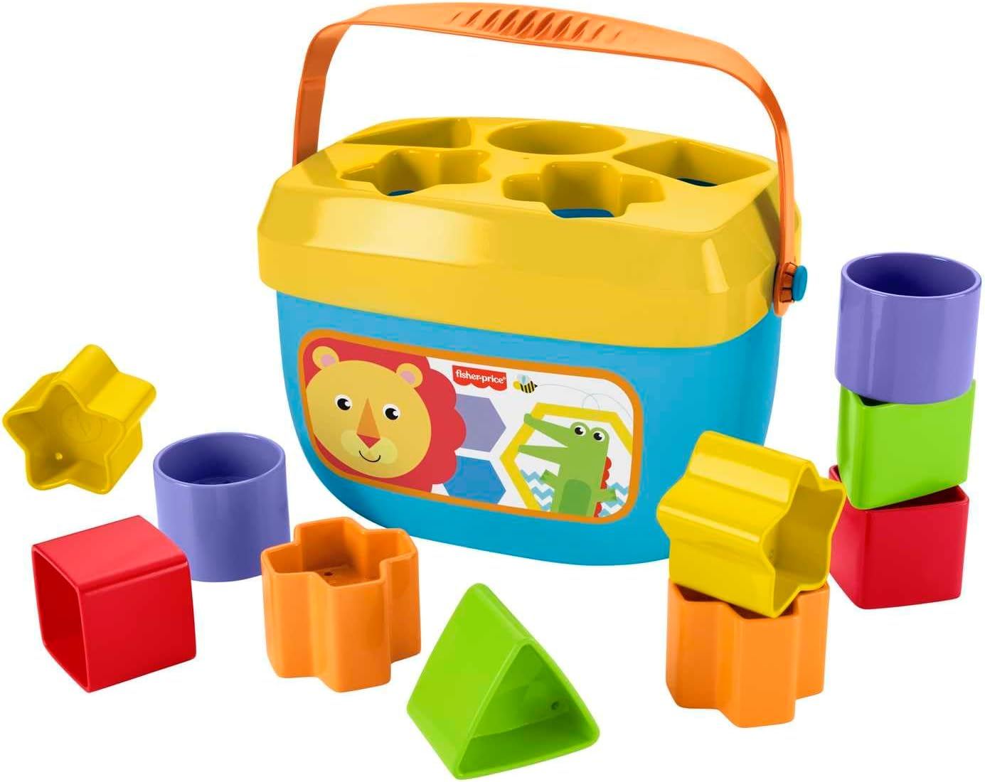 Fisher-Price Stacking Toy Baby's First Blocks Set of 10 Shapes for Sorting