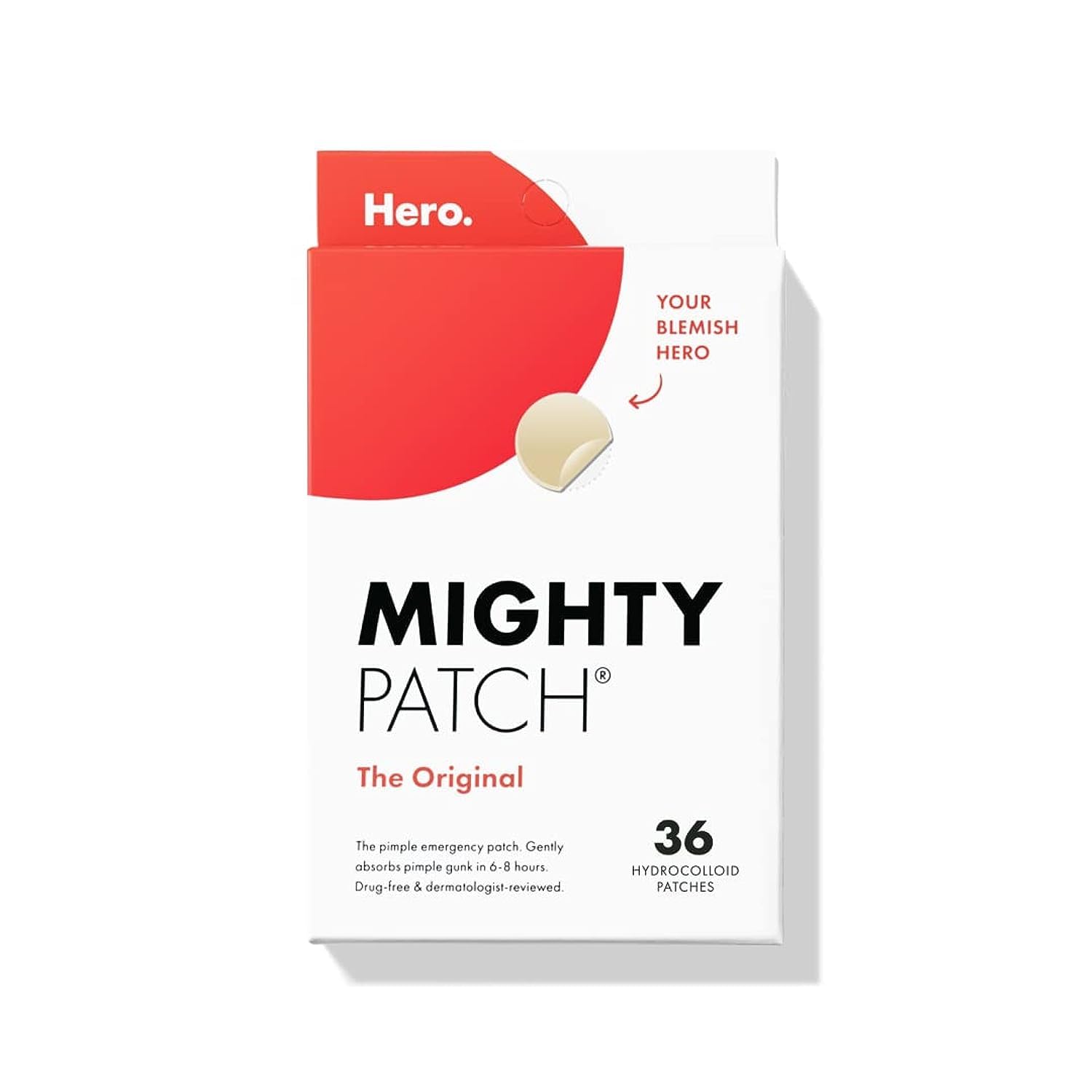 Mighty Patch | Hydrocolloid Acne Pimple Patch for Shrinking Zits and Whiteheads